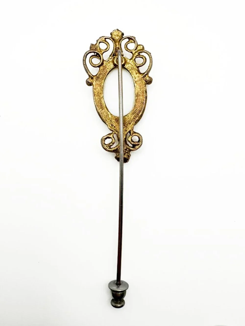 Vintage Victorian Revival Stick Pin With Romantic Cameo Scene